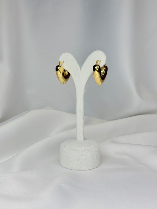 Halka Bombeli Kalp Küpe