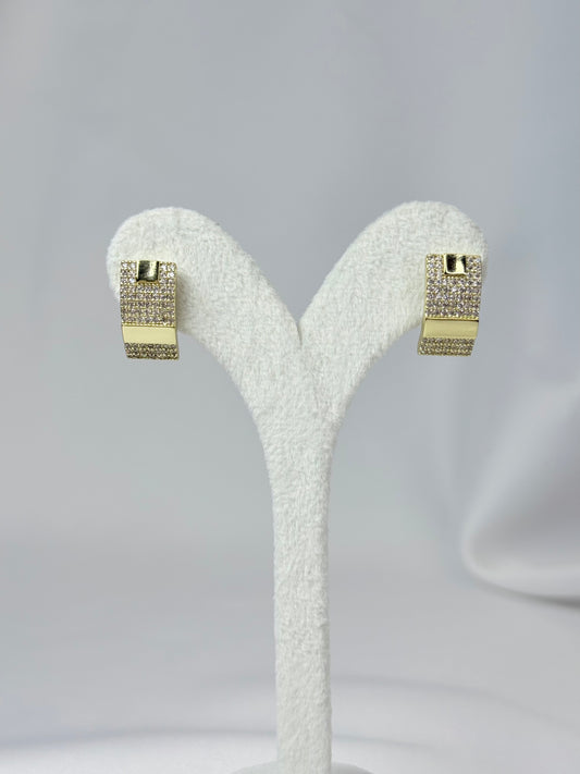 Özel Seri Xuping Zirkon Taş Gold Küpe