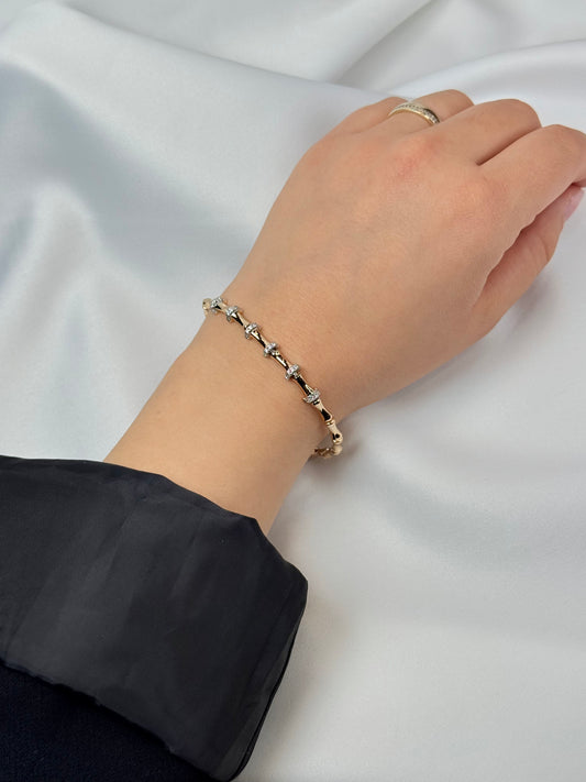 Özel Seri Xuping Rose Gold Kemik Bileklik