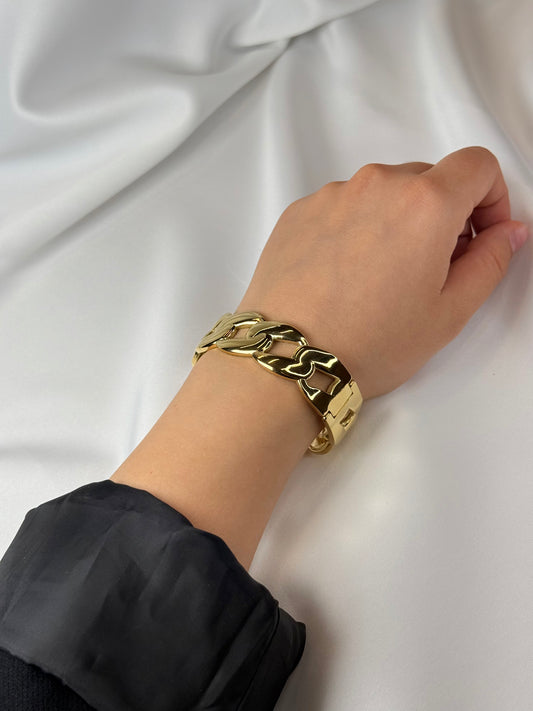 Kalın Zincir Kelepçe Bilezik