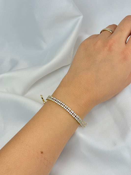 Özel Seri Xuping 2 Sıra Su Yolu Gold Bileklik