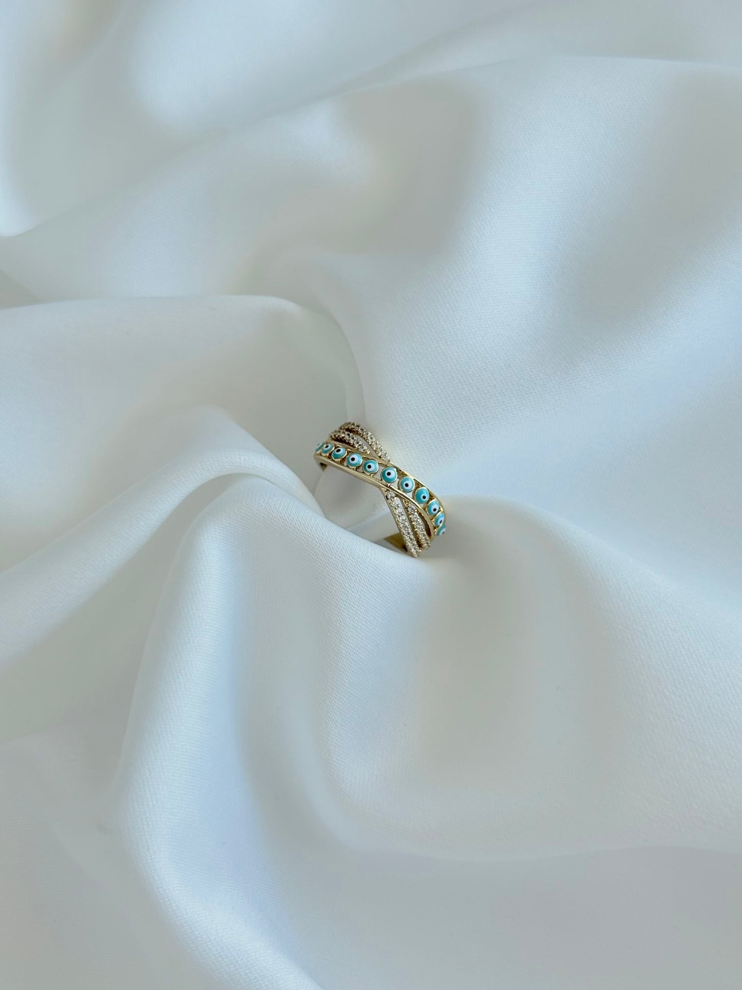 Özel Seri Xuping Çapraz Nazarlık Yüzük