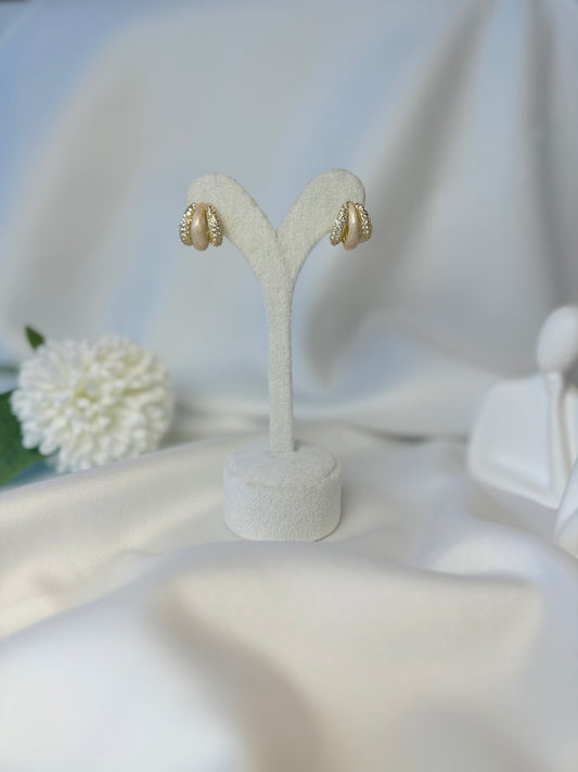 Zirkon Taşlı Gümüş Damla küpe