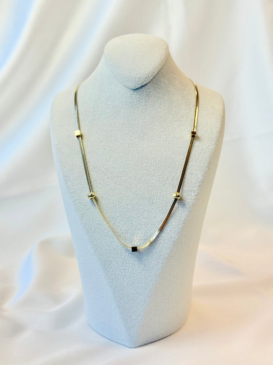 Kare Yuvarlak İtalyan Zincir Kolye