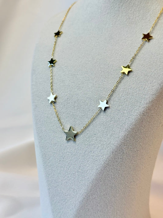 Gold Yıldız Zincir Kolye