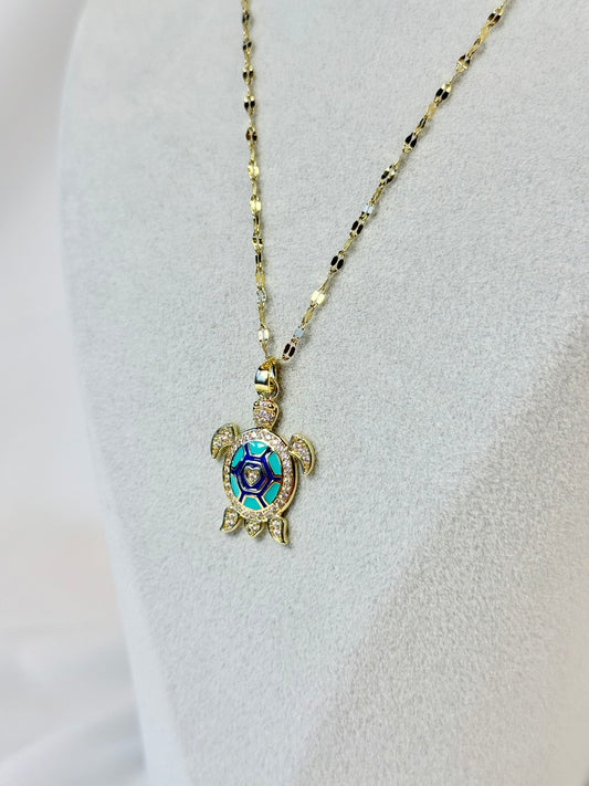 Gold Tospik Kaplumbağa Kolye