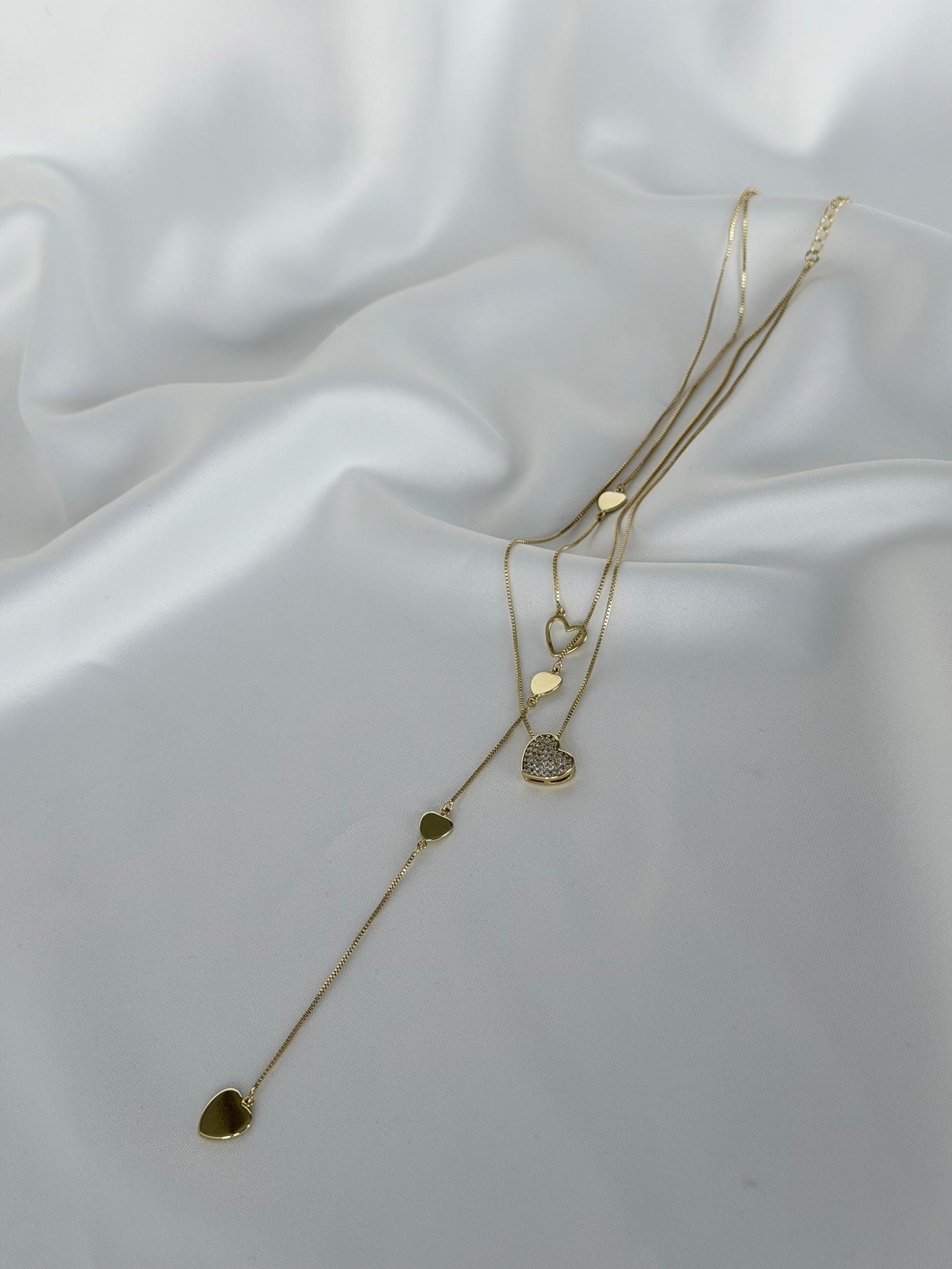 Özel Seri Xuping Double Chain Kalp Kolye
