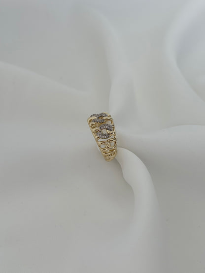 Özel Seri Xuping Gold Gurmet Dokulu Yüzük