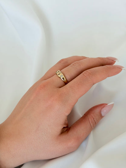 Özel Seri Xuping Gold Sirius Yüzük