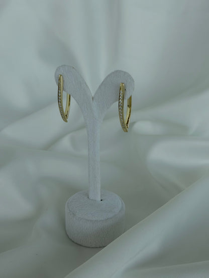 Özel Seri Xuping Minimal Uzun Taşlı Küpe