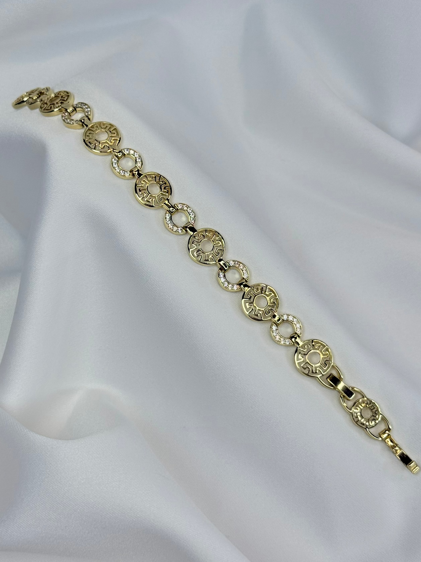 Özel Seri Xuping Daire Model Gold-Silver Bileklik