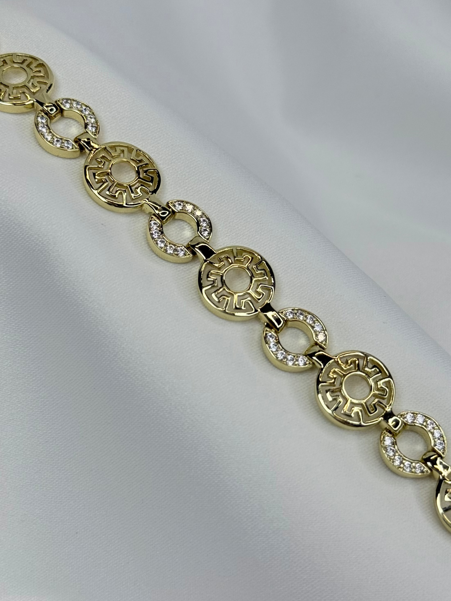 Özel Seri Xuping Daire Model Gold-Silver Bileklik