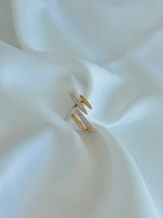 Özel Seri Xuping Taşlı Çapraz Yüzük