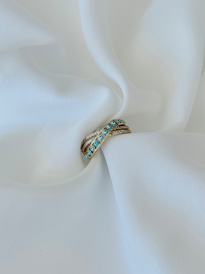 Özel Seri Xuping Çapraz Nazarlık Yüzük