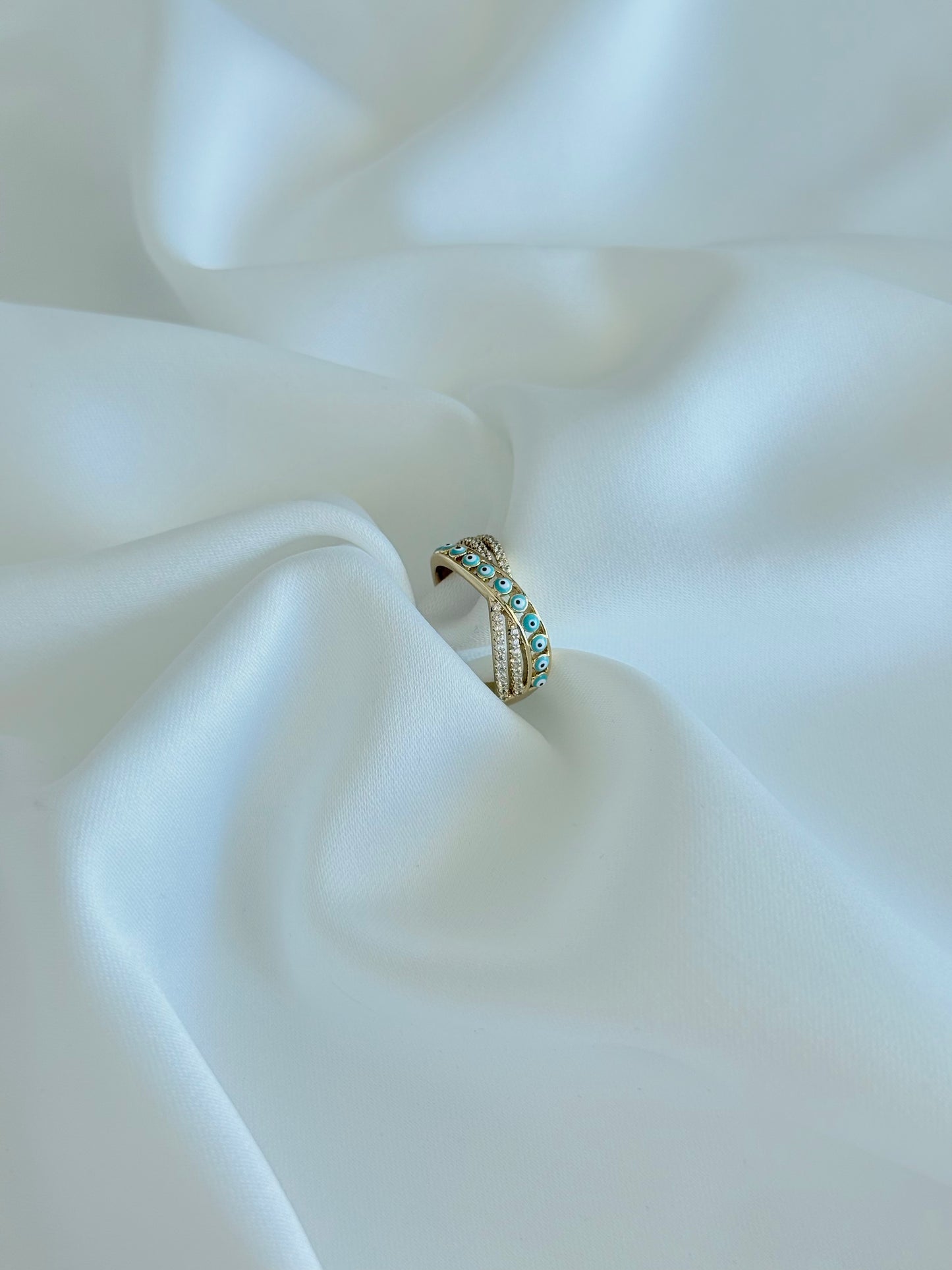 Özel Seri Xuping Çapraz Nazarlık Yüzük