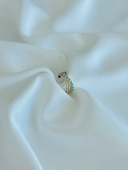 Özel Seri Xuping Çapraz Nazarlık Yüzük