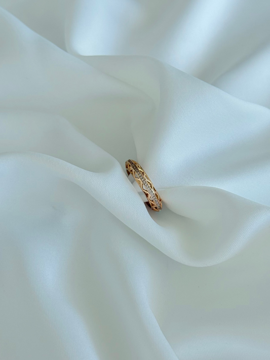 Özel Seri Xuping Çift Desen Mavi Yüzük