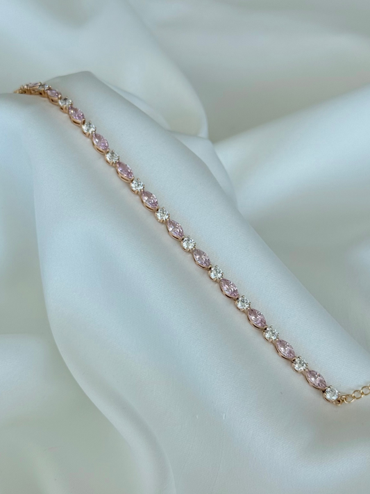 Özel Seri Xuping Damla/Baget Baby Pink Bileklik