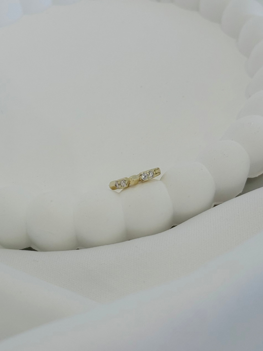 Özel Seri Xuping Gold Taşlı Helix Küpe