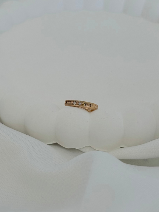 Özel Seri Xuping Rose Gold Taşlı Helix Küpe