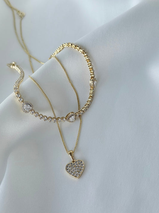 Özel Seri Xuping Pure Love Kolye Bileklik Seti