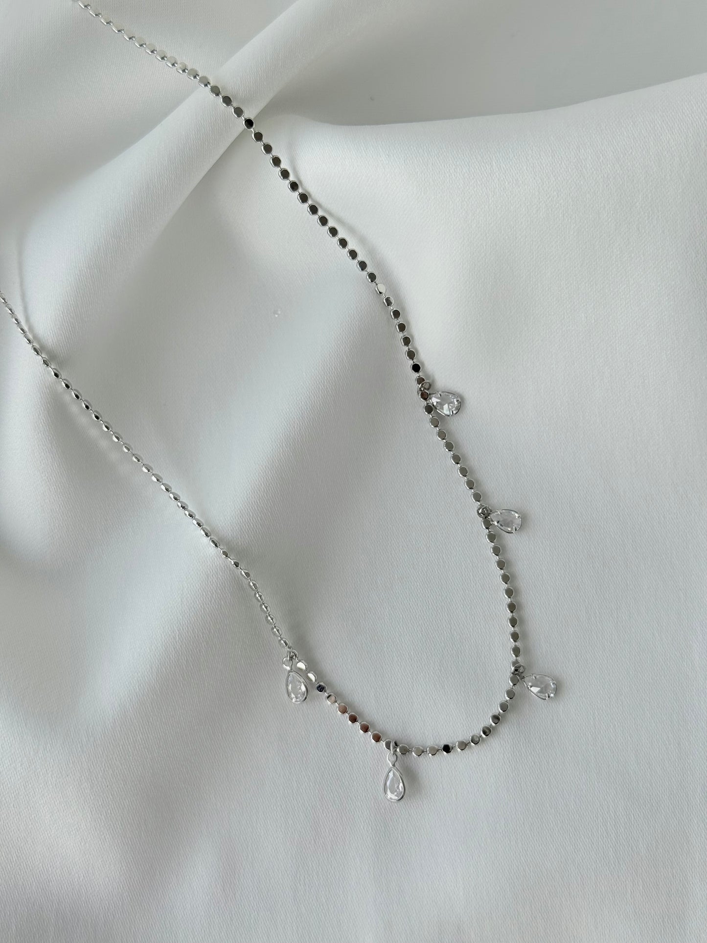Silver Damla Taş Kolye