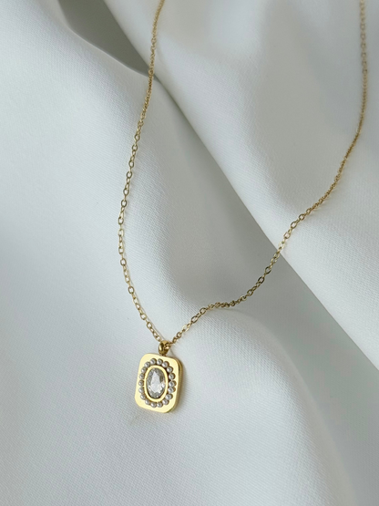 Minimal Taş Çelik Kolye