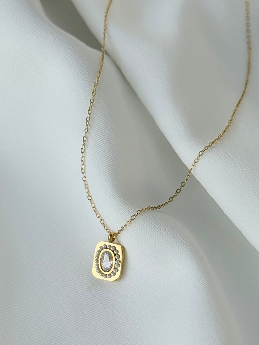 Minimal Taş Çelik Kolye