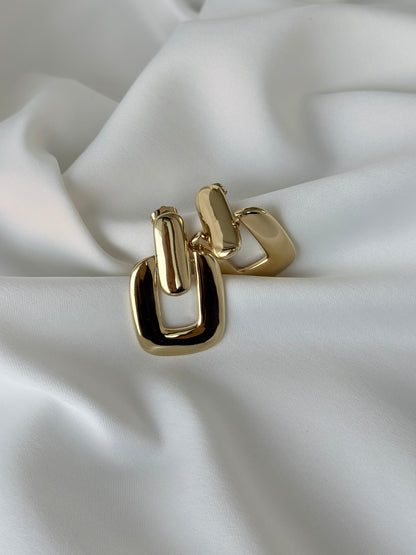 Özel Seri Xuping Sallantılı Dikdörtgen Küpe