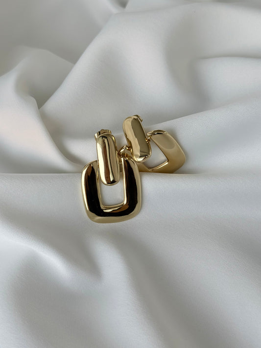 Özel Seri Xuping Sallantılı Dikdörtgen Küpe